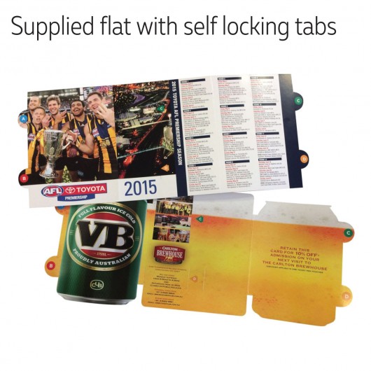 Printed Wave Table Tents Flat